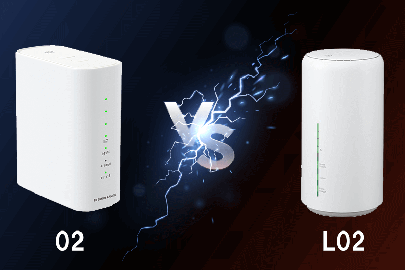 WiMAX HOME01とL02を比較している画像